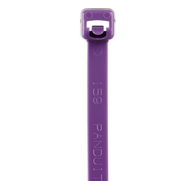 Cable Tie, 7-1/2 in L, 1.88 in Max Bundle Dia., Violet, Nylon 6/6, 50 lb Strength, 1000 PK